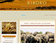 Tablet Screenshot of kiboko-safaris.com